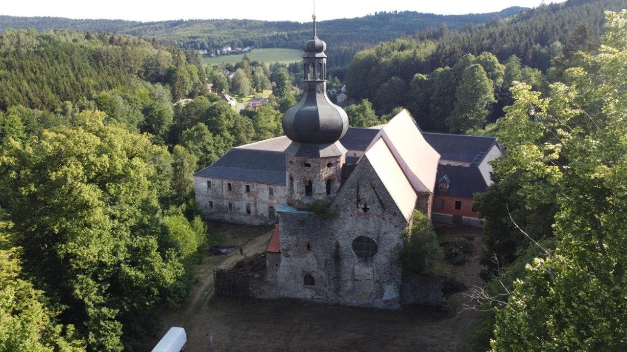 Maringotka Na Samote Na Kozi Farme Hotell Pobezovice Exteriör bild